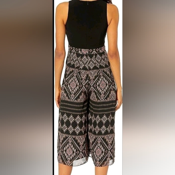 Vince Camuto Black and White Geometric Jumpsuit - Picture 2 of 5